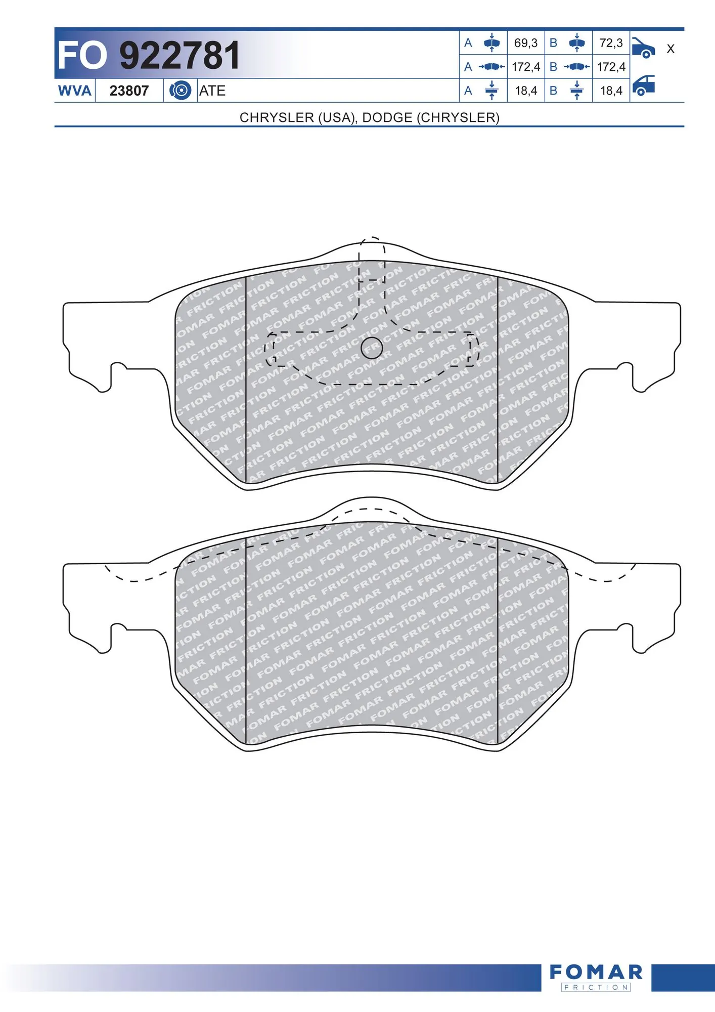Brake Pad Set, disc brake